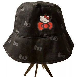 SHEIN Hello Kitty Sanrio Black Bucket Hat